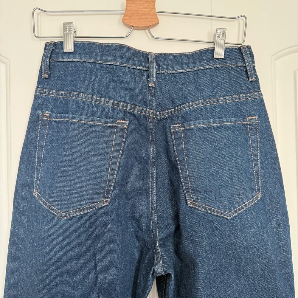 Mother Snacks High Waisted Twizzy Barrel Leg Ankle Jeans in Cold Brew size 27 - Picture 6 of 7